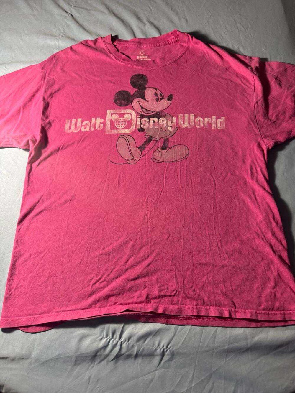 Disney Parks Hanes Mickey Mouse Size XL Pink Graphic T-Shirt